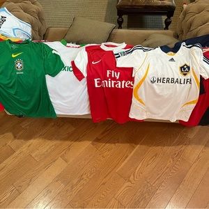 Lot of 11 soccer jerseys!